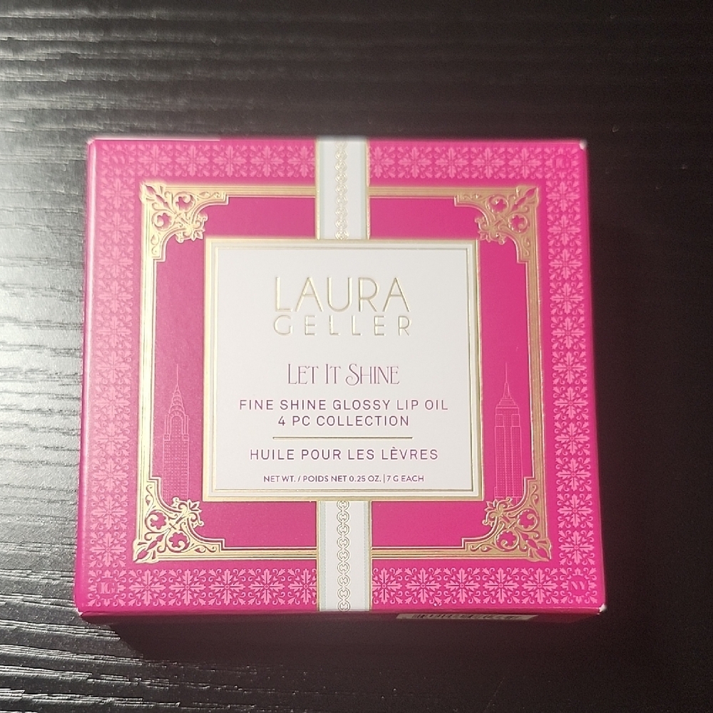 Laura Geller Let It Shine Lip Oil Gift Set 4 Full Size Glossy New Sealed - Picture 7 of 7